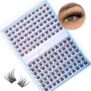 91tUgxDmMbL._SL1500_.jpg Short Lash Clusters Wispy C Curl Eyelash Clusters 10-12MM Individual Eyelashes Natural Cluster Eyelash Extensions Natural Looking Cluster Lashes by Geeneiya(154PCS, C Curl, 10-12mm)
