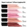 Revlon Super Lustrous The Gloss, 5 Piece Lipgloss Gift Set, Non-sticky High Shine Color in Cream & Pearl Finishes, Pack of 5, 0.75 Fl Oz
