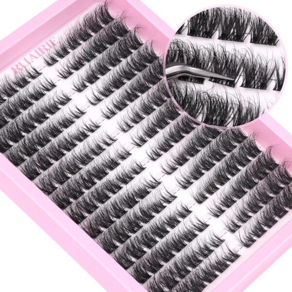 91vCgh4UBoL._SL1500_.jpg Lash Clusters Volume Eyelash Clusters Eyelash Extensions 168pcs DIY Individual Lashes Extensions 8-16MM Wispy Cluster Lashes by Ruairie