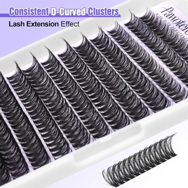 91x6h6AFoNL._SL1500_.jpg Pawotence Lash Clusters 40D 280pcs Cluster Eyelash Extensions 9-16mm Mix Eyelash Clusters Lash Extension Individual Lashes for Self Application (40D, 0.07D, 9-16mm)