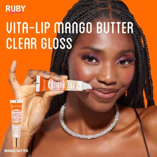 91xexeDBAuL._SL1500_.jpg Ruby Kisses Broadway Vita-Lip Clear Lip Gloss (Mango Butter 6 Pack), Ultra-Hydrating & Soothing Formula with Multi-Vitamin Oils, High-Shine Non-Sticky Finish, Nourishing Glossy Lip Balm Softens Skin
