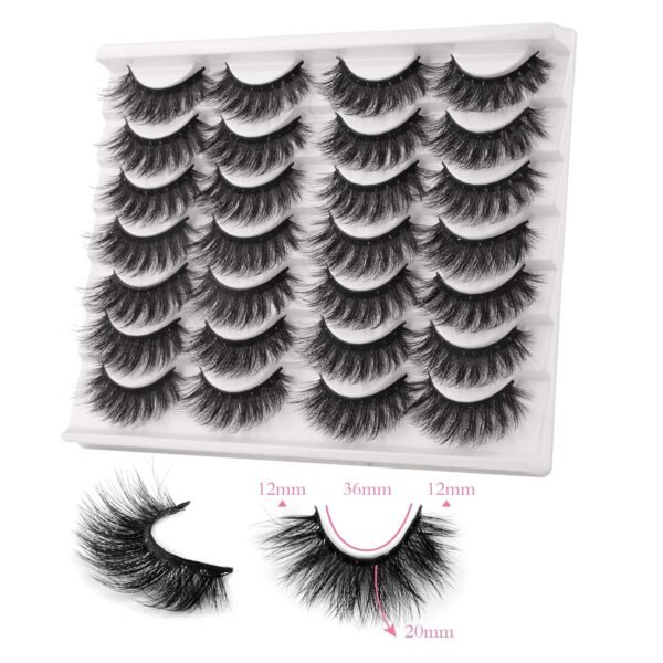 91yp-o3bL._SL1500_.jpg JIMIRE False Eyelashes Mink Fluffy Volume Lashes 3D Wispy Long Fake Eyelashes 14 Pairs Pack