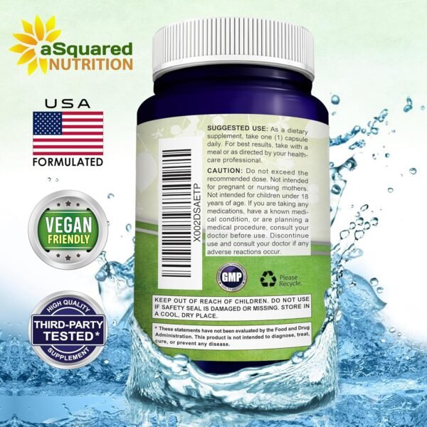 91zDKKHT7YL._AC_SL1500_.jpg aSquared Nutrition Nicotinamide with Resveratrol - 120 Veggie Capsules - Vitamin B3 500mg (Niacinamide Flush Free) - Supplement Pills to Support NAD, Skin Cell Health & Energy