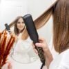 91zP059HhvL._AC_SL1500_.jpg Professional Flat Iron Hair Straightener Plancha De Cabello Professional - Titanium Hair Iron Straightens Frizzy Hair Curls - Sleek Salon Hair Styling Tool - Lizze Supreme 1.5" Pro Straightening Iron