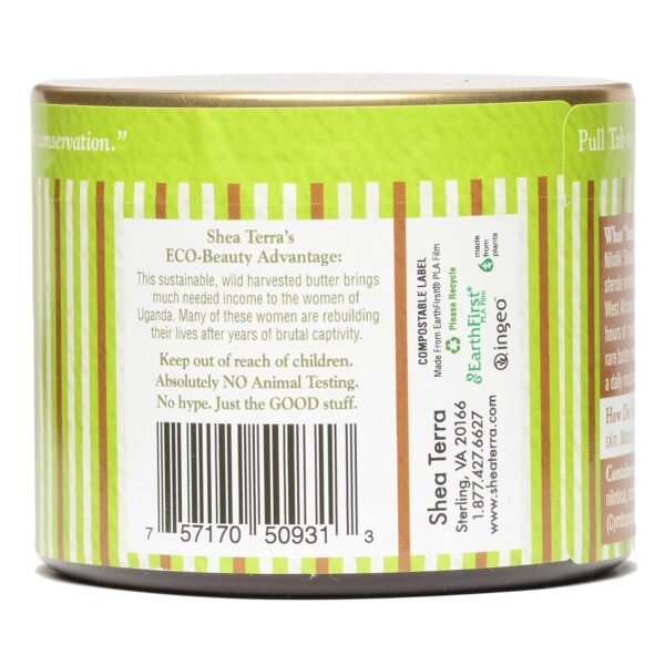 Shea Terra Organics 100% Organic Cold-Pressed Virgin Shea Butter – Coconut Lemongrass | Natural Anti-Aging Daily Skin, Nails & Hair Cream to Soften Dry Skin, Reduce Wrinkles & Stretch Marks – 6 oz