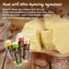 91zeWAs1lnL._SL1500_.jpg Nature's Bees Cocoa Butter Lip Balm Moisturizer, Shea Butter Flavor, Hydrating Lip Care for Dry Lips, Made in the USA with Coconut Oil, Beeswax, Vitamin E, and Aloe, 0.15 oz Each, 24 Pack
