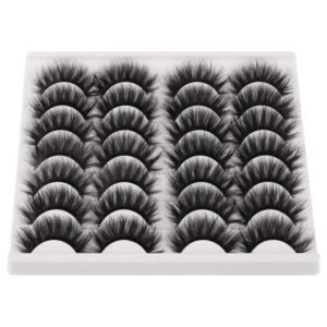 91zpVVUIyL._SL1500_.jpg JIMIRE False Eyelashes Mink Fluffy Volume Lashes 3D Wispy Long Fake Eyelashes 14 Pairs Pack