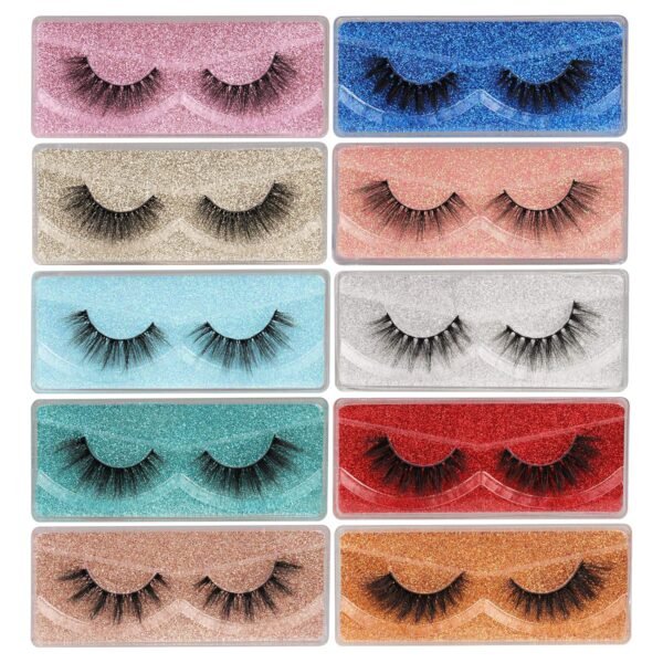 A1CfzGMKnhL._SL1500_.jpg 3D Faux Mink Lashes Wholesale Lashes Bulk 30 Pairs False Eyelashes Wispy 18mm Natural 10 Styles Mixed Soft Reusable Fake Eyelashes Pack with Glitter Portable Boxes