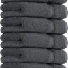 Utopia Towels 6 Pack Premium Hand Towels Set, 16 by 28 inches, 100% Ring Spun Cotton, Ultra Soft and Highly Absorbent 600GSM Towels for Bathroom, Gym, Shower, Hotel, and Spa, Grey