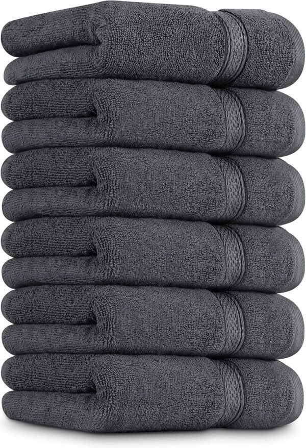 Utopia Towels 6 Pack Premium Hand Towels Set, 16 by 28 inches, 100% Ring Spun Cotton, Ultra Soft and Highly Absorbent 600GSM Towels for Bathroom, Gym, Shower, Hotel, and Spa, Grey