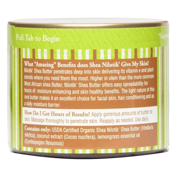 Shea Terra Organics 100% Organic Cold-Pressed Virgin Shea Butter – Coconut Lemongrass | Natural Anti-Aging Daily Skin, Nails & Hair Cream to Soften Dry Skin, Reduce Wrinkles & Stretch Marks – 6 oz